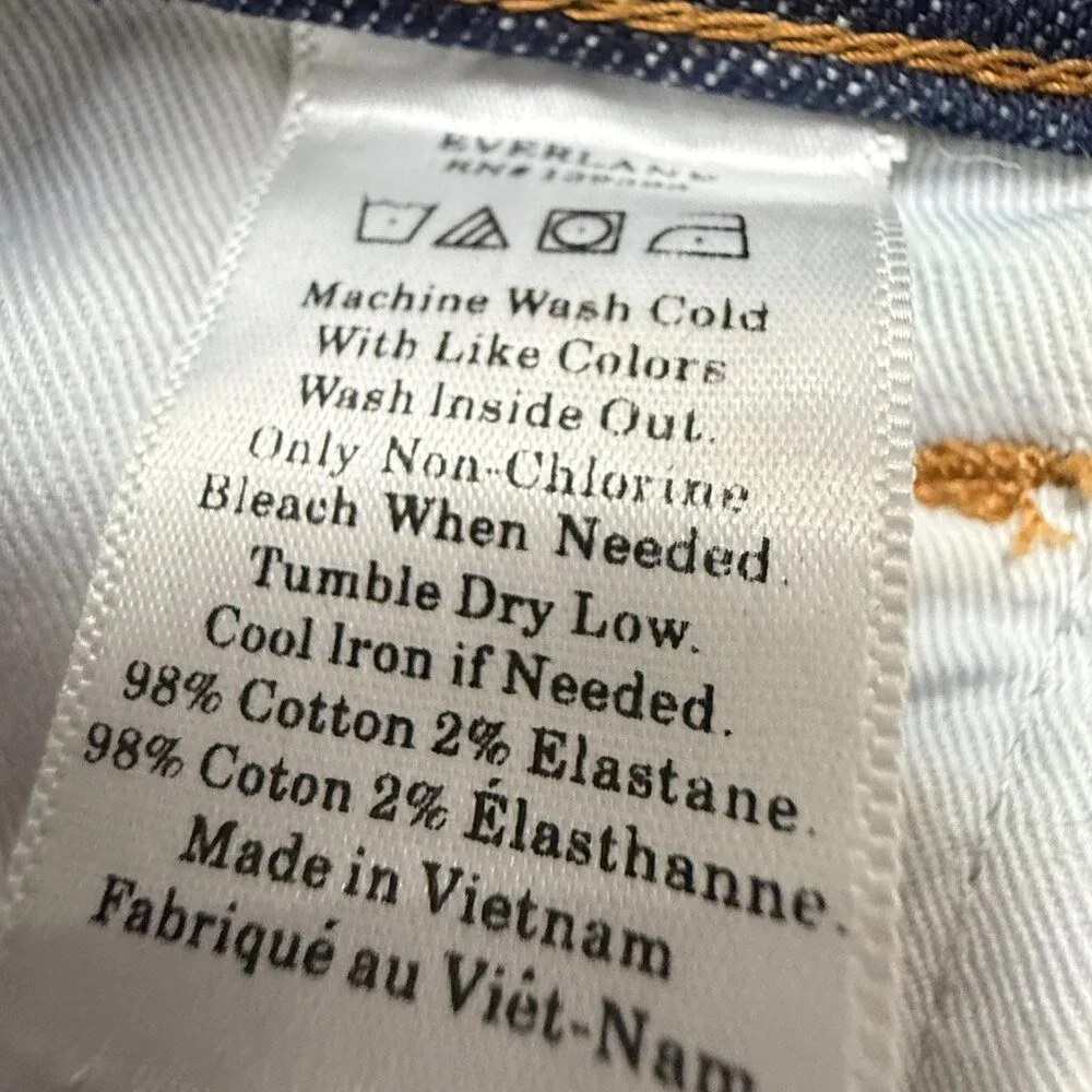 Everlane Women's Way High Straight Leg Ankle Jeans Dark Wash Denim Sz 32 - Picture 10 of 13